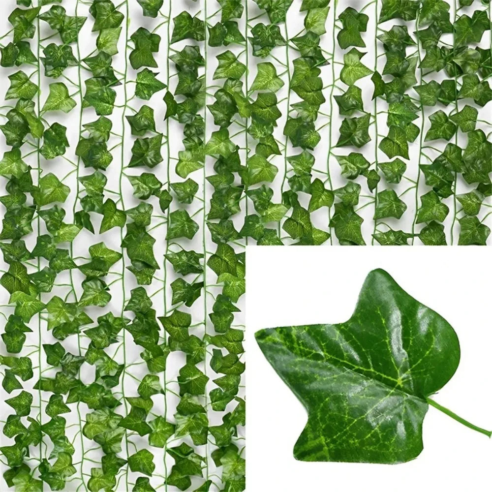 Artificial Ivy Garland Silk Leaf Vine – 2M to 10M | Home & Wedding Artificial Ivy Garland Babs Begonia Leaves 6M (3 String)