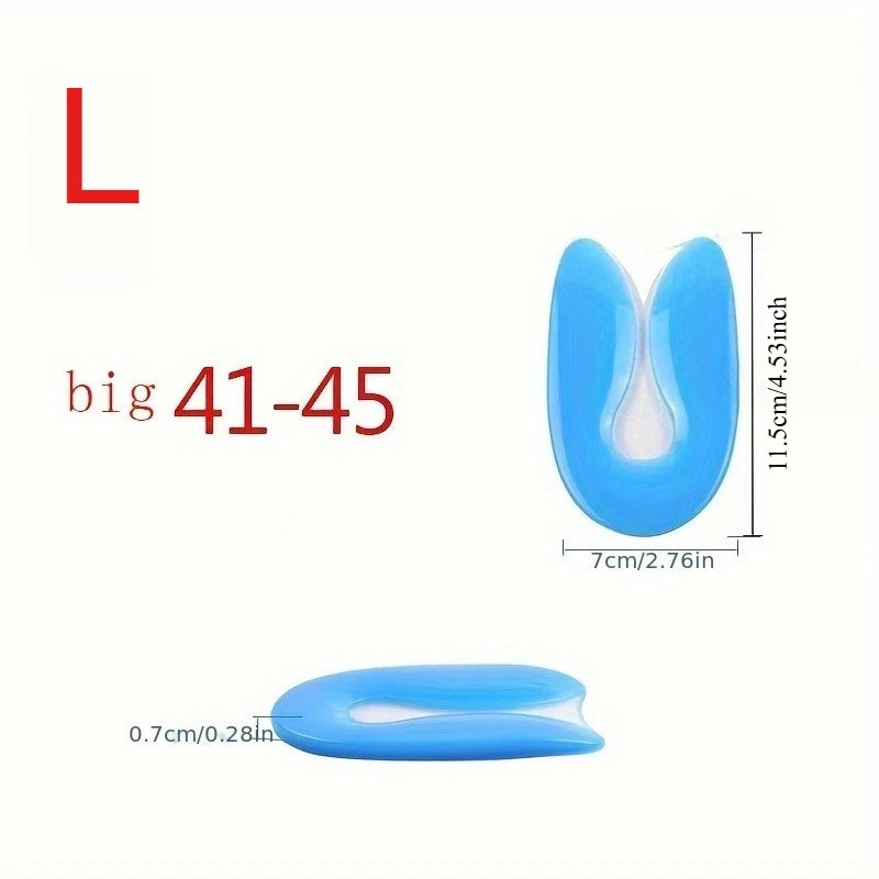 Silicone U-Shaped Heel Cushion Pads – Shock-Absorbing Insole Heel Cushion Insole Babs L