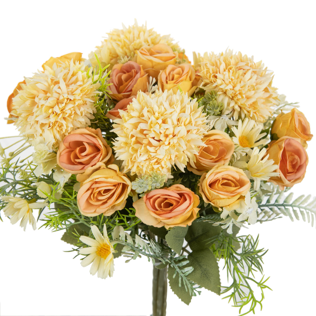 Silk Rose & Chrysanthemum Artificial Bouquet | Wedding & Home Décor Artificial Silk Bouquet Babs