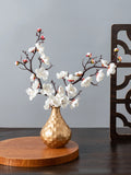 Silk Plum Blossom Peach Branch Artificial Flowers – Décor & Wedding Artificial Silk Flowers Babs 5 3pcs