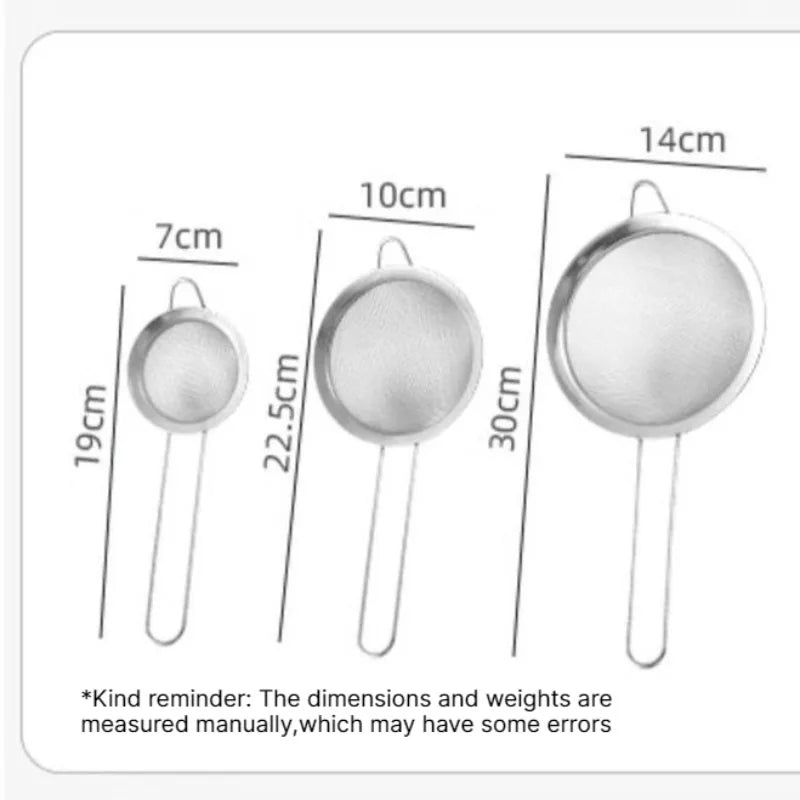 Fine Mesh Stainless Steel Strainer Colander Sieve – 8 Sizes Mesh Strainer Sieve Babs