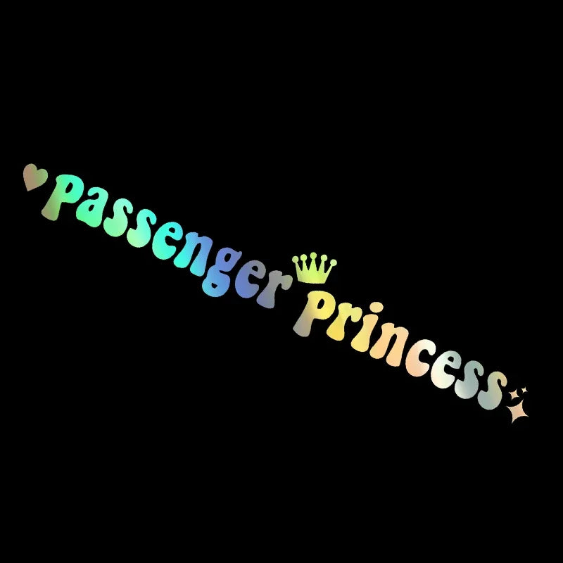 Passenger Princess Funny Car Sticker – Rearview Mirror Decal Car Decal Sticker Babs