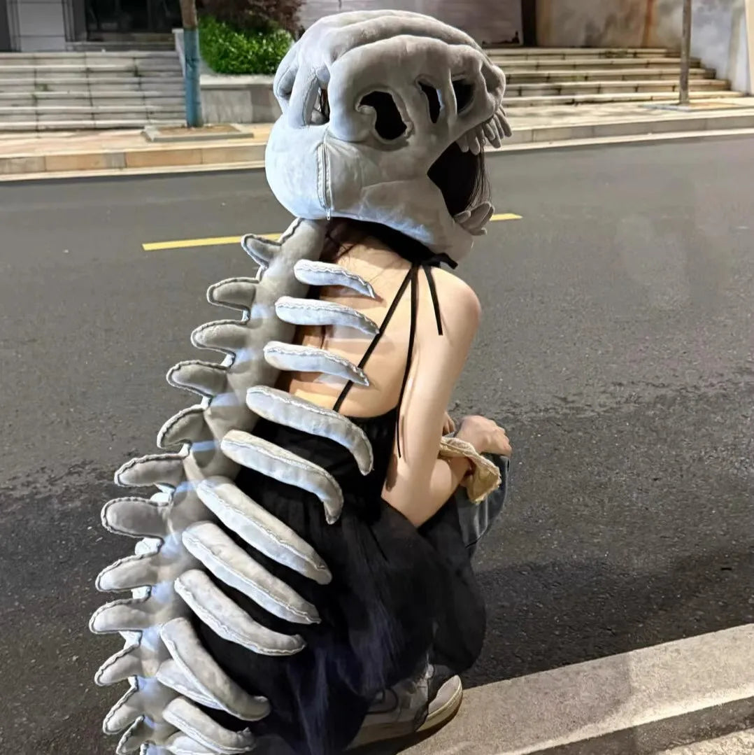 Wearable Dinosaur Skeleton Plush Cape 90/120CM Halloween Costume Halloween Costume Cape Babs