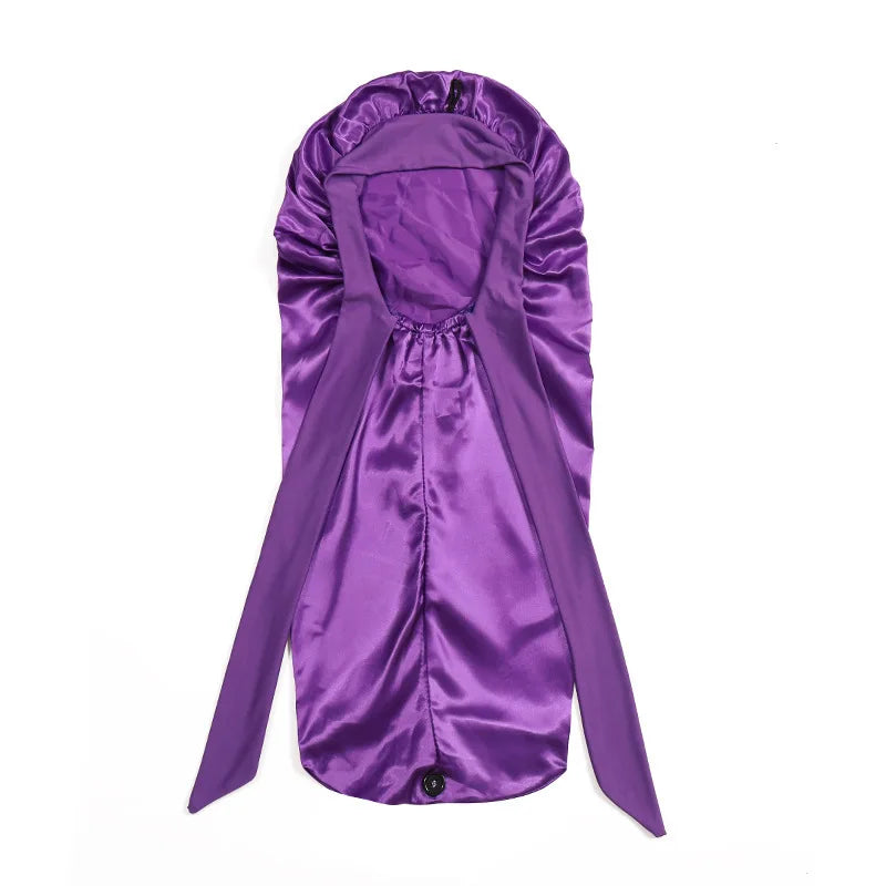Extra Large Satin Sleep Bonnet with Long Tie – All Hair Types Satin Sleep Bonnet Babs DP