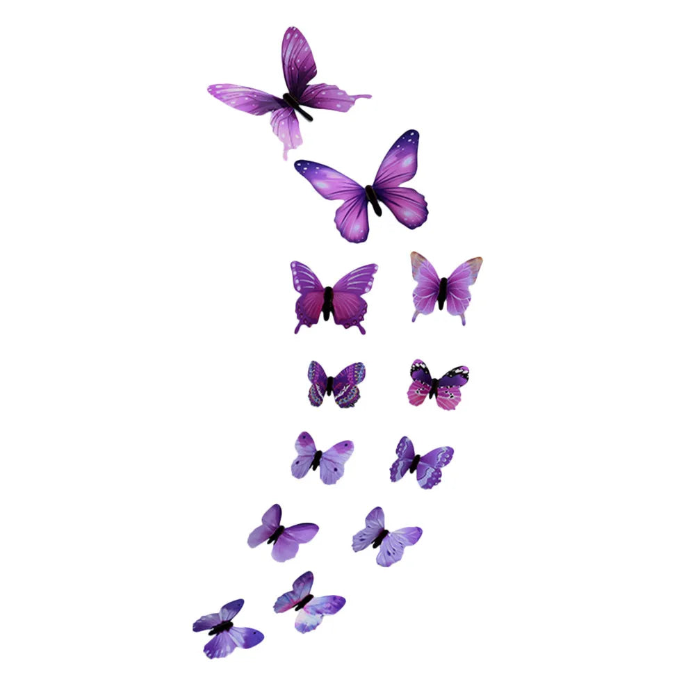 12 Glow in the Dark 3D Butterfly Wall Stickers | Luminous Decals Wall Sticker Decals Babs