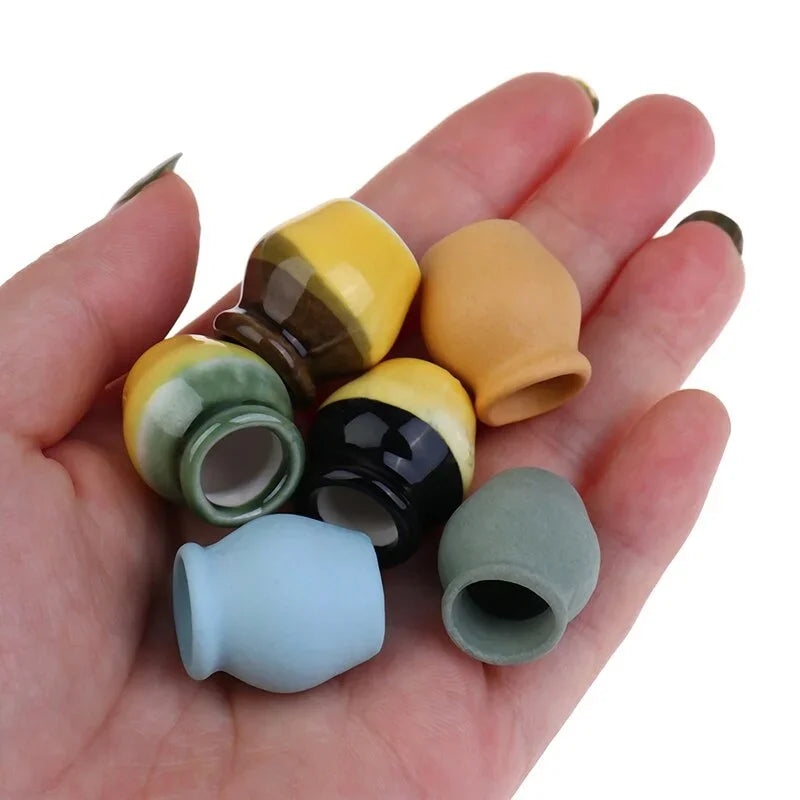 6-Piece 1:12 Dollhouse Miniature Porcelain Flower Vases Dollhouse Miniature Babs 6PCS SET