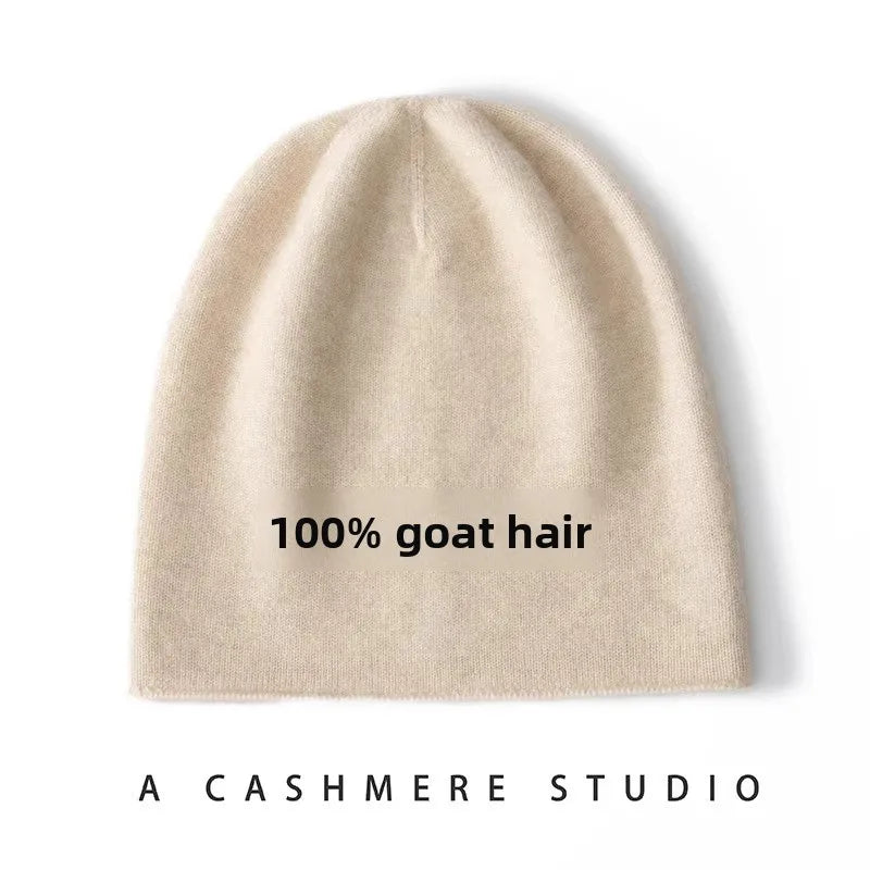 100% Cashmere Winter Beanie – Warm Slouchy Knit Hat Cashmere Knit Beanie Babs