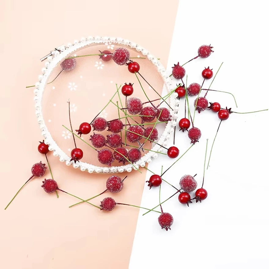 100Pcs Foam Artificial Cherries – Crafts, Party & Home Décor Artificial Fruit Decor Babs