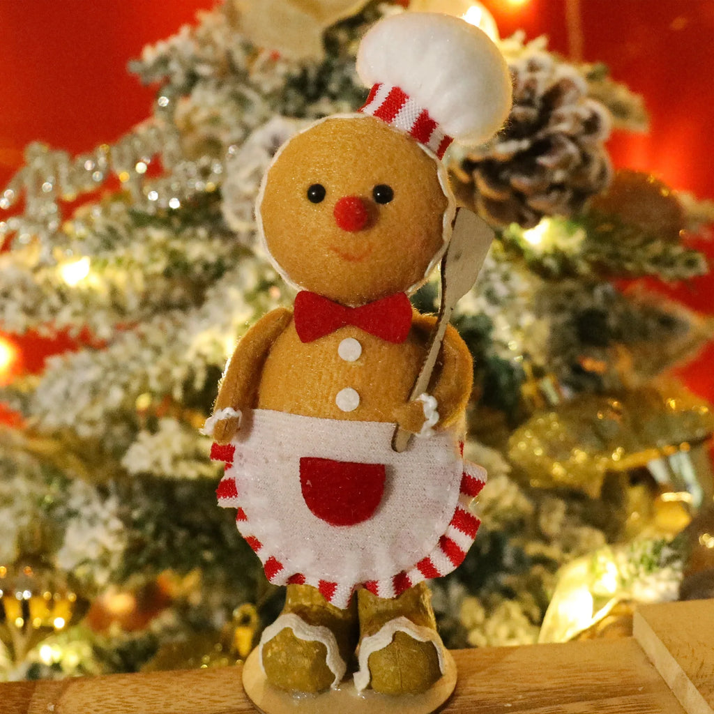 Fabric Gingerbread Man Christmas Hanging Standing Decoration Christmas Decoration Babs