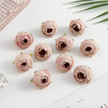 40/80Pcs Silk Tea Rose Buds – Wedding & DIY Home Decor Flowers Artificial Silk Flowers Babs Brown 80 pieces