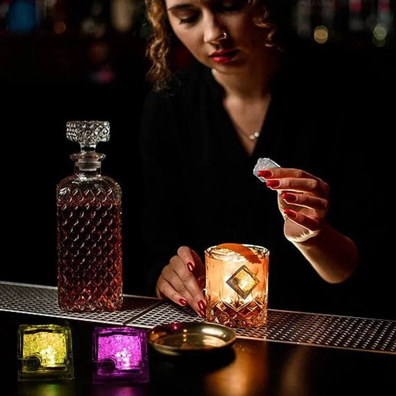 LED Glowing Ice Cubes Multicolor Flashing – Party & Bar Decor LED Party Decoration Babs