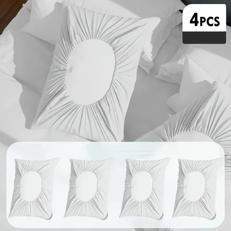 4pcs Soft Disposable Travel Pillowcases – Hotel & Camping Travel Pillowcase Set Babs WHITE4pcs 50×80cm