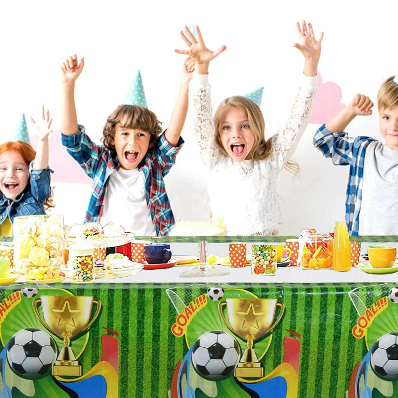 Soccer Party Disposable Tablecloth | Football Birthday Table Cover Disposable Tablecloth Babs