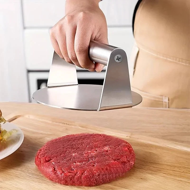 Stainless Steel Burger Press – Round Patty Maker Tool Burger Patty Press Babs