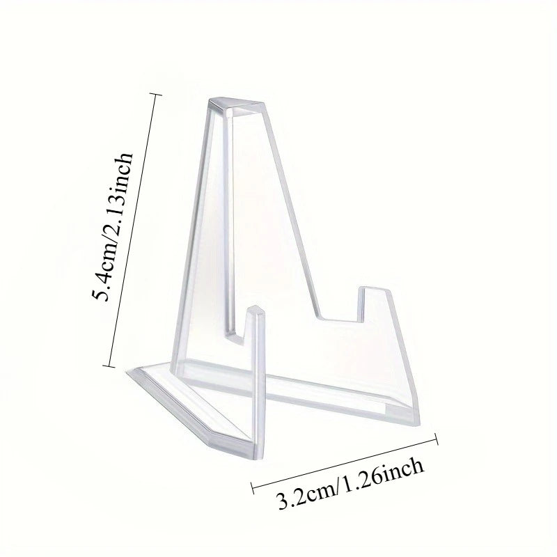 3-Pack Mini Clear Acrylic Easel Stands for Cards & Coins Acrylic Easel Stand Babs