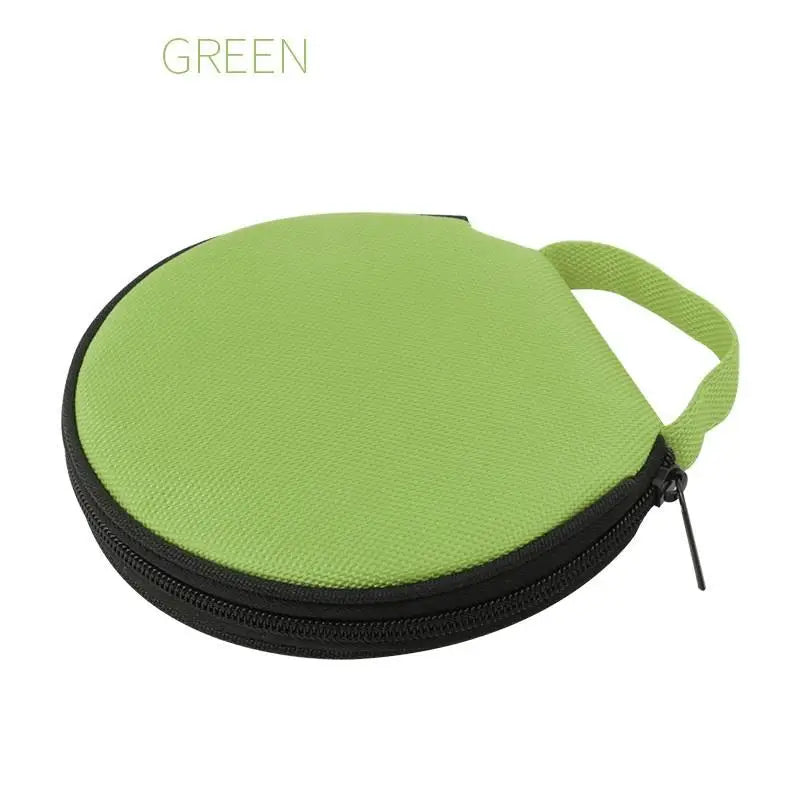 Round Oxford Cloth Portable Zippered Storage Case Organizer Portable Storage Case Babs Green
