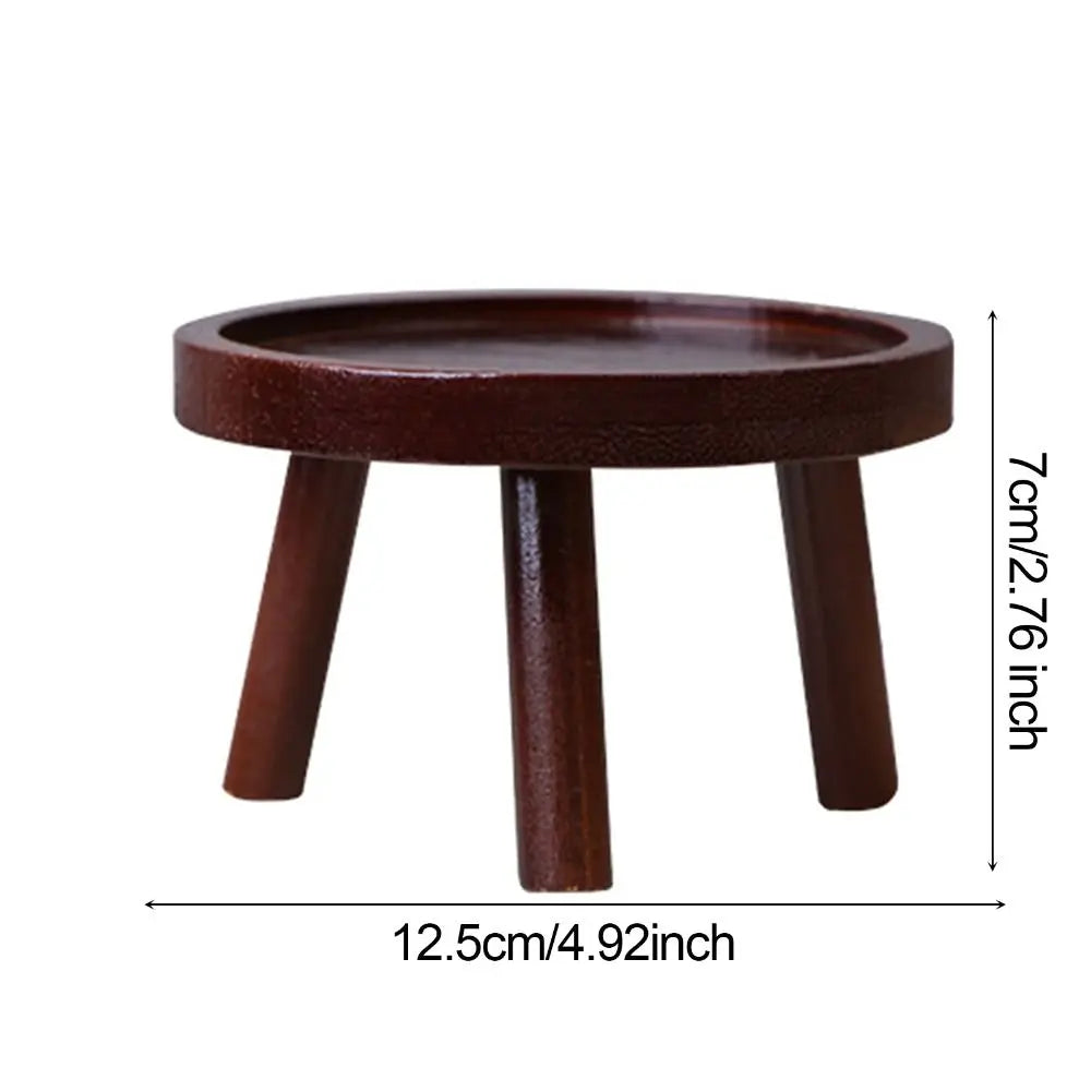 Solid Wood Plant Stand | Succulent & Flower Pot Holder Plant Stand Babs brown-M