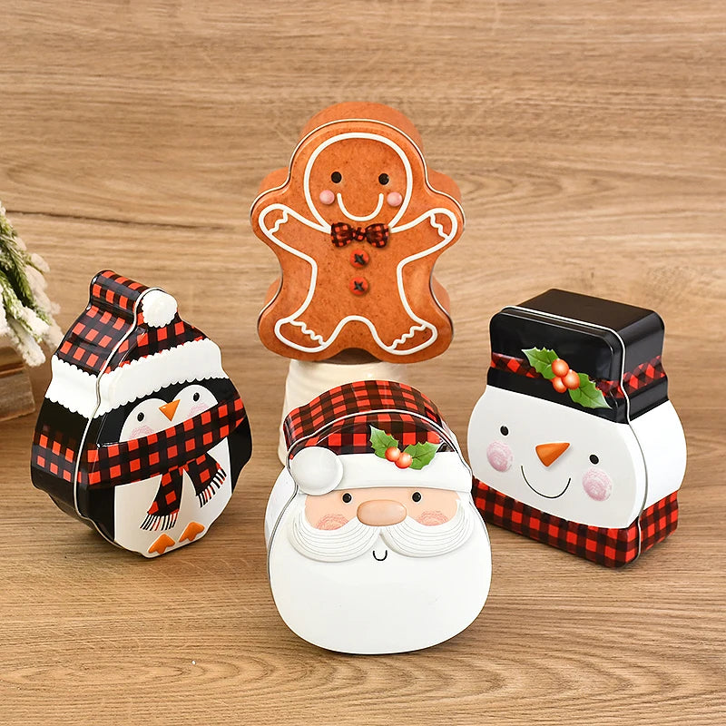 Christmas Gingerbread Iron Candy Gift Box – Xmas Home Decor Holiday Gift Box Babs