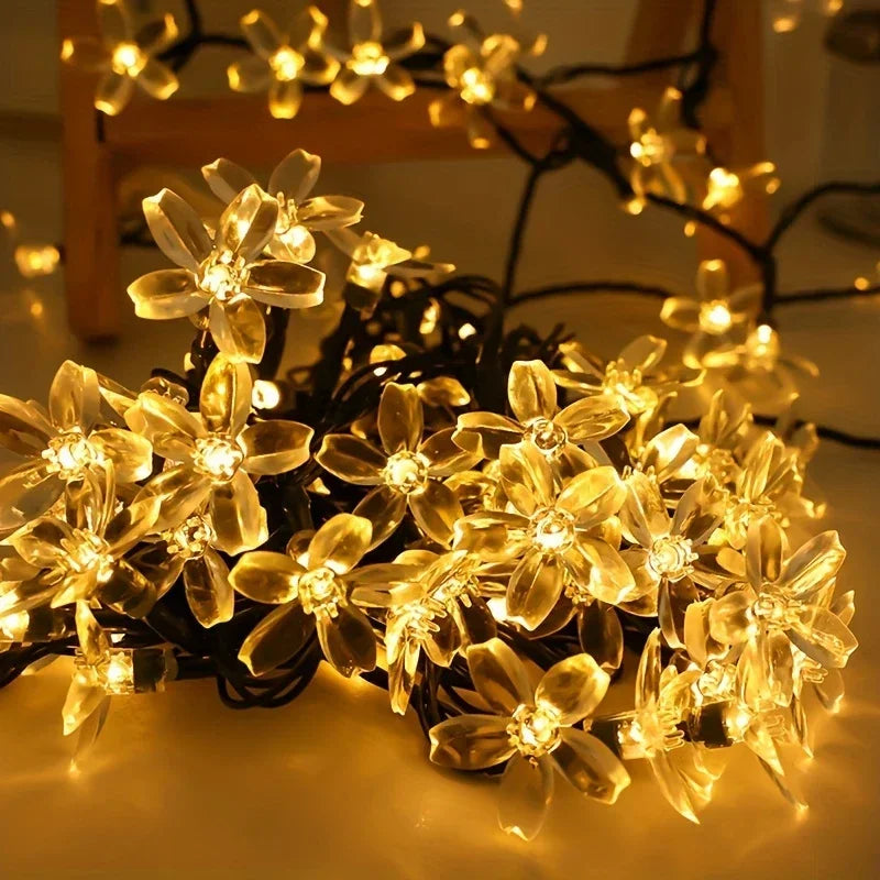 Solar Sakura String Lights – 6.5M 30 LED Outdoor Waterproof Garden Solar String Lights Babs