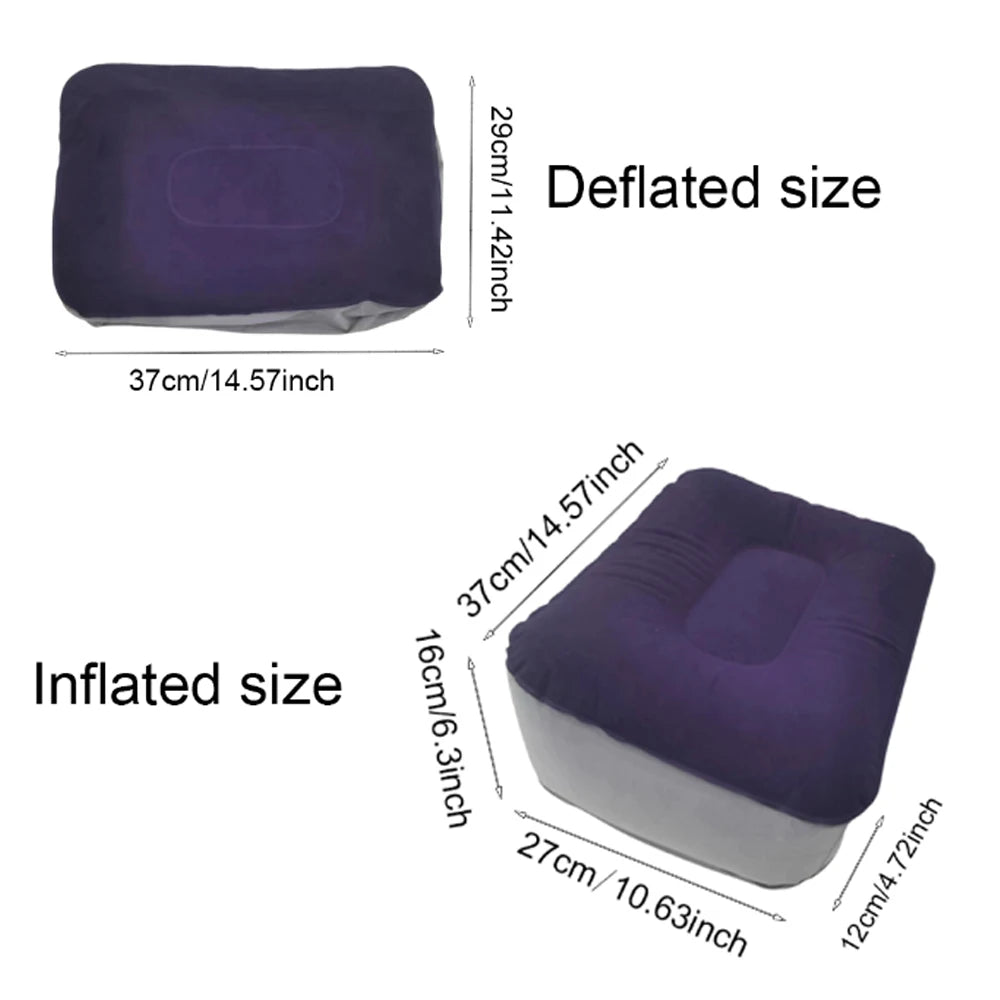Inflatable Footrest Pillow – PVC Travel & Office Foot Rest Inflatable Footrest Pillow Babs