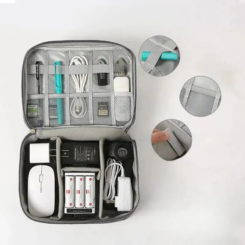 Waterproof Travel Cable Organizer Bag | USB & Electronics Cable Organizer Bag Babs