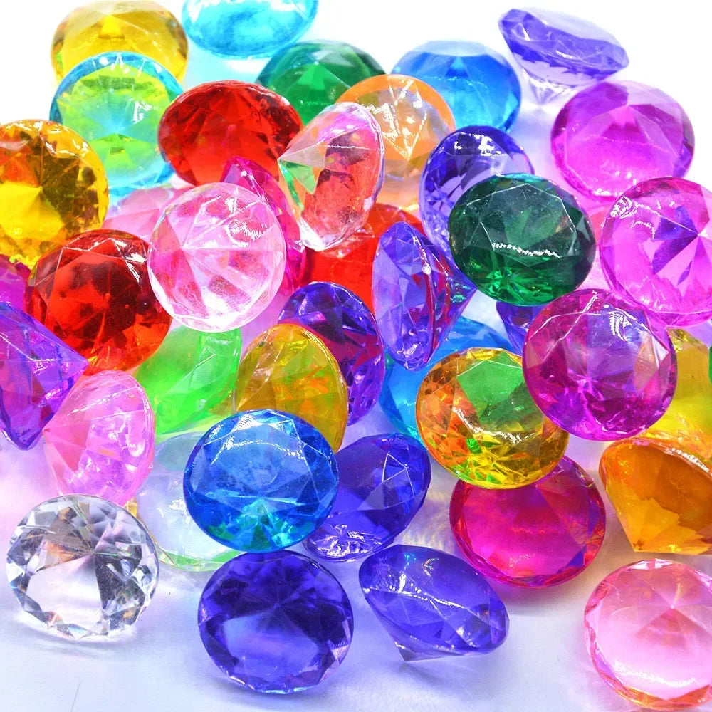 20pcs Clear Plastic Diamond Gems – Party & Wedding Decor Party Decor Gems Babs