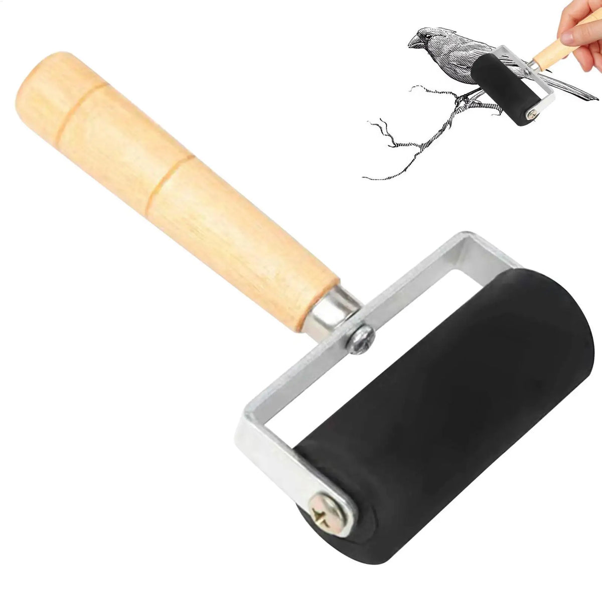 Professional Rubber Roller for Printmaking, Stamping & Art Printmaking Rubber Roller Babs