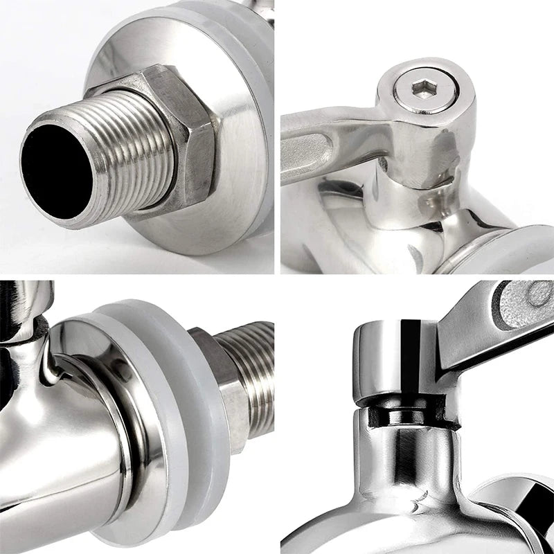 16mm Stainless Steel Beverage Dispenser Spigot Tap Faucet Beverage Dispenser Tap Babs
