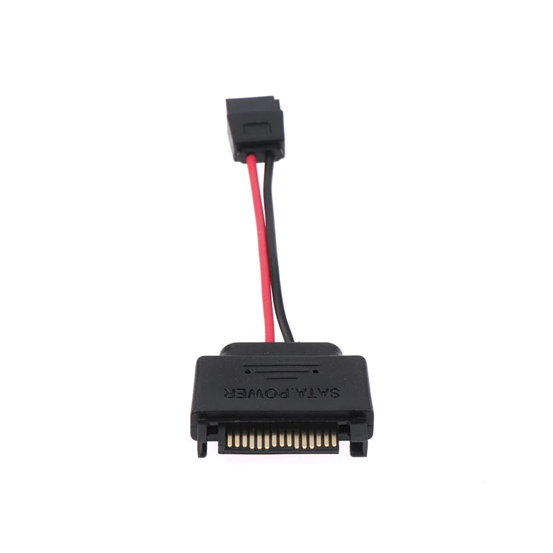 SATA 15-Pin to 6-Pin Slimline Power Adapter Cable – Optical Drive Power Adapter Cable Babs