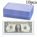 10 Pcs Clear PVC Banknote Sleeves – Currency Protector Case Currency Sleeve Holder Babs 10pcs
