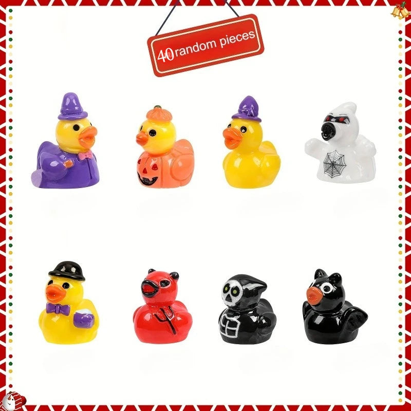 40 Halloween Mini Resin Ducklings – 8 Styles, Garden Decor Halloween Garden Decor Babs