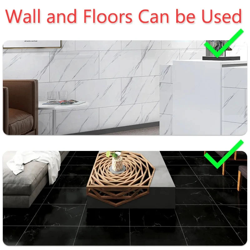 Self-Adhesive Marble PVC Floor & Wall Stickers 30x30cm Wall & Floor Stickers Babs