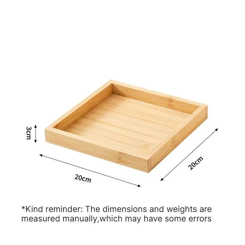 Bamboo Wood Serving Tray – Rectangular Tea & Food Tray Wooden Serving Tray Babs 03