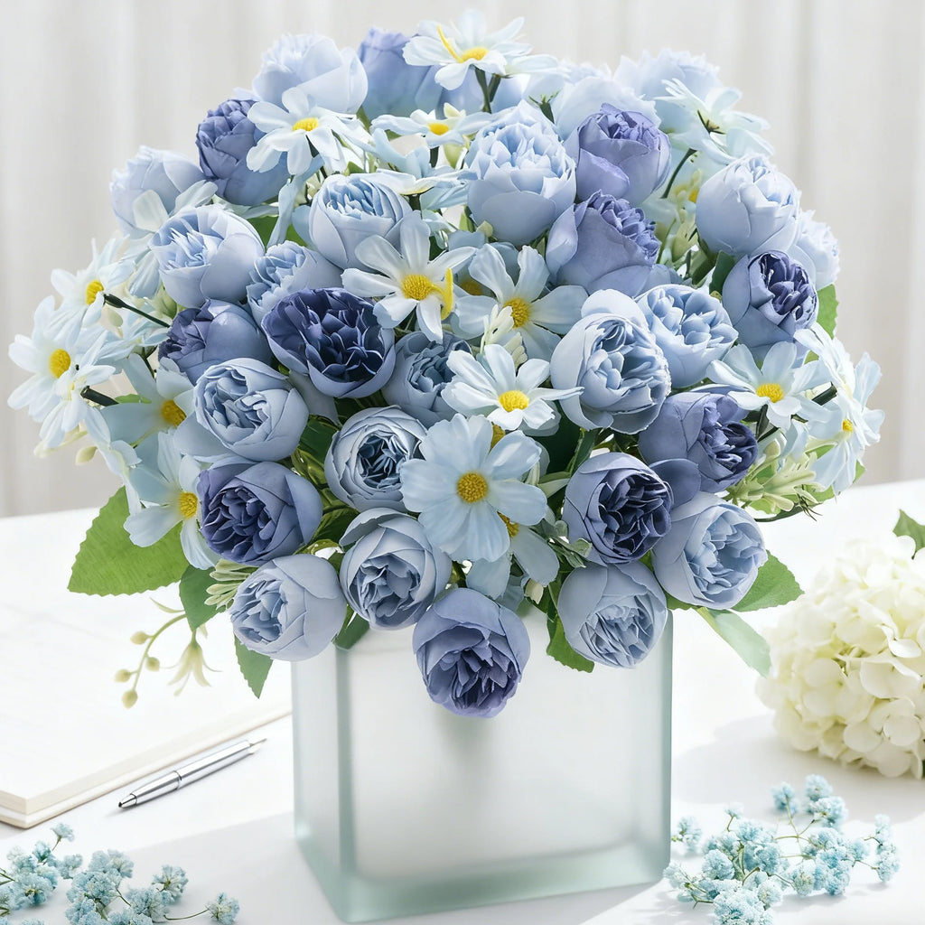 Silk Rose Artificial Flower Bouquet – Wedding & Home Décor Artificial Flower Bouquet Babs