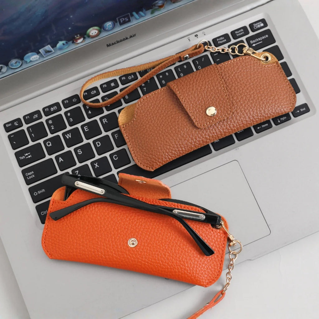 Slim PU Leather Sunglass Case with Wrist Strap – Multicolor Sunglass Case Babs