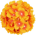 Silk Hydrangea Artificial Flowers for Wedding & Home Décor Artificial Silk Flowers Babs Orange 1 5pcs