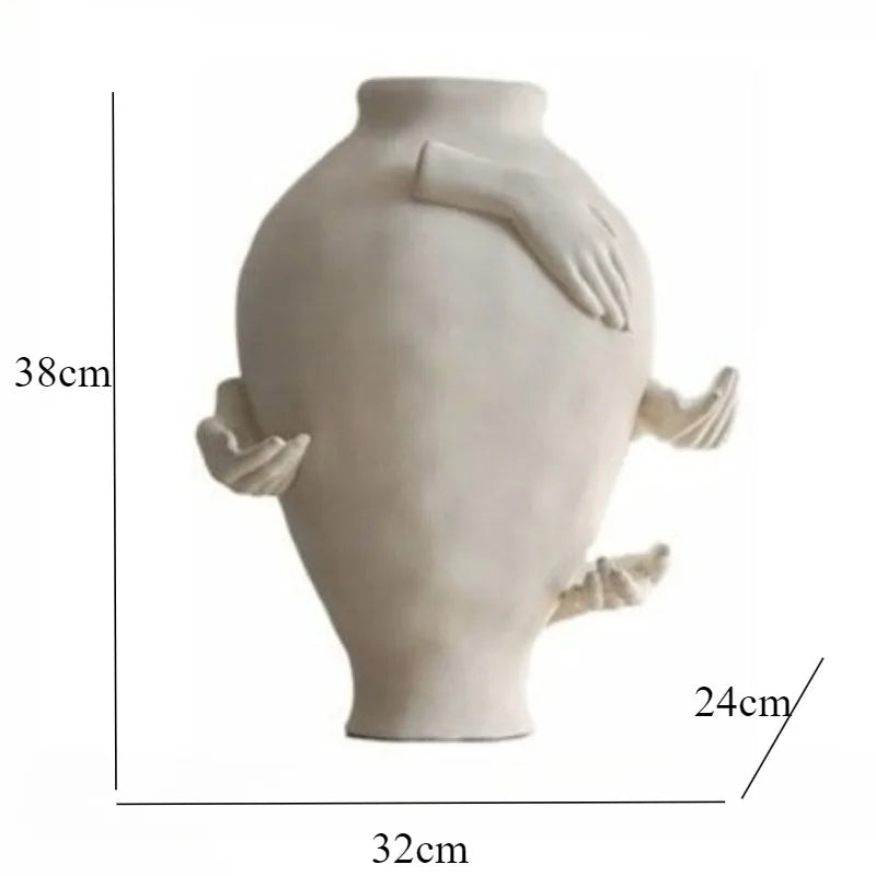 Nordic Resin Decorative Vase – Modern Living Room Centerpiece Decorative Resin Vase Babs Vase