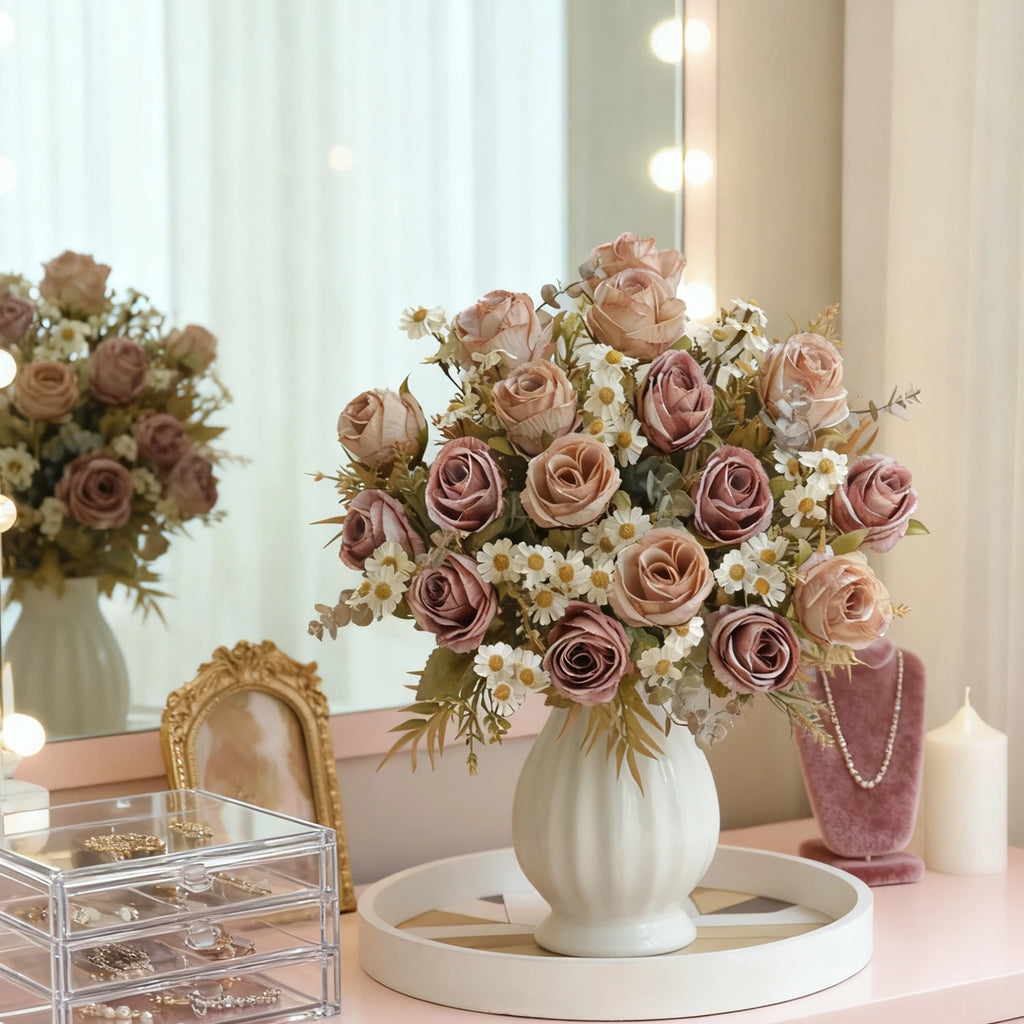 Artificial Silk Rose Bouquet for Wedding & Home Décor Artificial Silk Flowers Babs