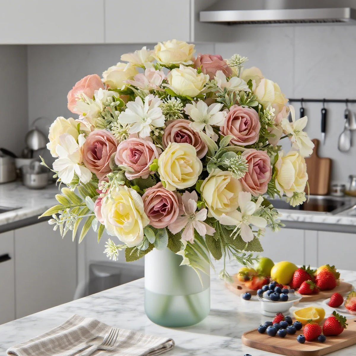 Artificial Silk Rose Bouquet – Wedding & Home Décor Artificial Silk Flowers Babs