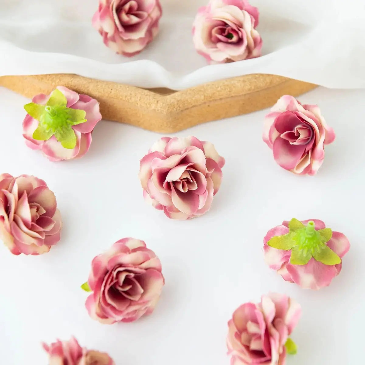Silk Rose Tea Bud Artificial Flowers – Wedding & Home Décor Artificial Silk Flowers Babs Color7 50pcs