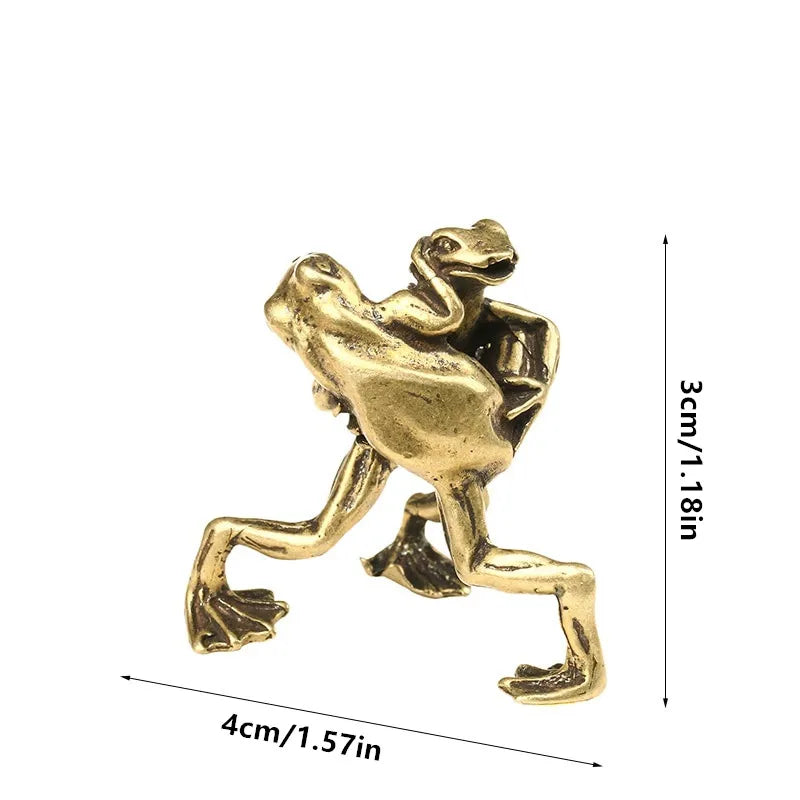 Pure Copper Cricket Figurine – Antique Brass Tea Pet Miniature Decor Copper Miniature Figurine Babs C