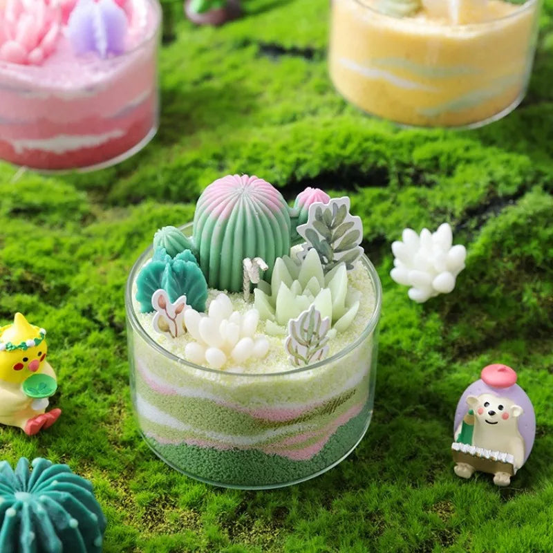 Soy Wax Aromatherapy Candle – Succulent Cactus Scented Décor Aromatherapy Candle Babs