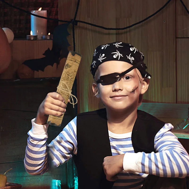 Pirate Treasure Map Kids Party Supplies – Vintage Kraft Paper Pirate Party Map Babs