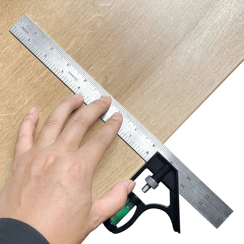 Woodworking Metal Frame Square & T Ruler Measuring Tool Set Woodworking Measuring Set Babs