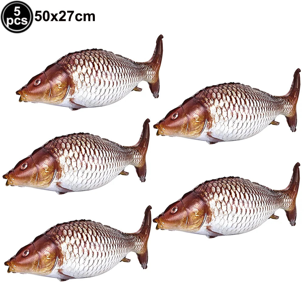 Fish Foil Balloons – Fishing Themed Birthday Party Decor Party Foil Balloons Babs AGATE As pictures show