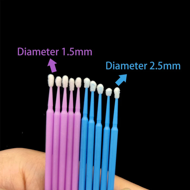 100Pcs Car Touch Up Paint Micro Brush Applicator Sticks 1.5mm Micro Brush Applicators Babs
