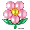Pink Flower Foil Balloons – Daisy Chrysanthemum Party Décor Foil Party Balloons Babs A 30 Pcs