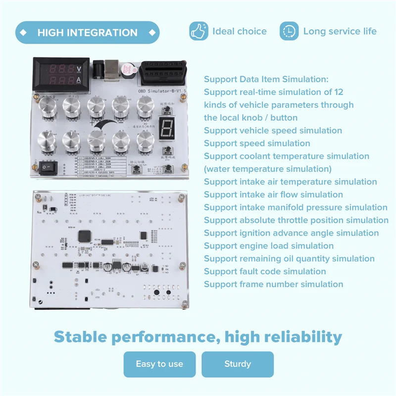 OBD Simulator for ECU & IoV Development – 7 Protocols, 12 Params OBD Development Simulator Babs