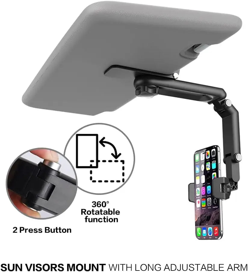 360° Rotating Car Sun Visor Phone Holder – Universal Mount Car Phone Holder Babs