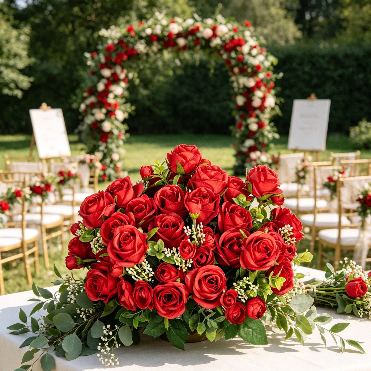Artificial Silk Rose Bouquet – Wedding & Home Décor Artificial Flower Bouquet Babs